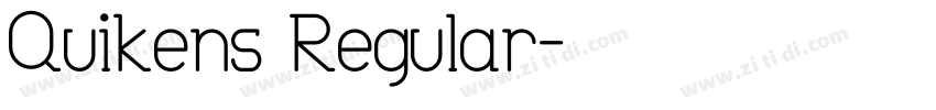 Quikens Regular字体转换